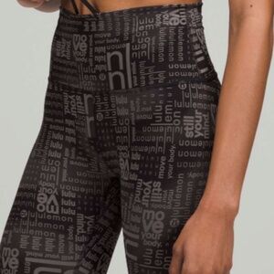 Lululemon Wunder Train High-Rise Tight 25" Lululemon Ombre Black Multi Size 4